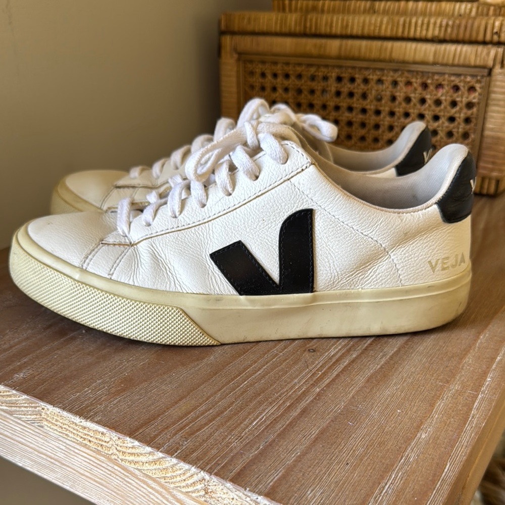 Veja White and Black Sneakers